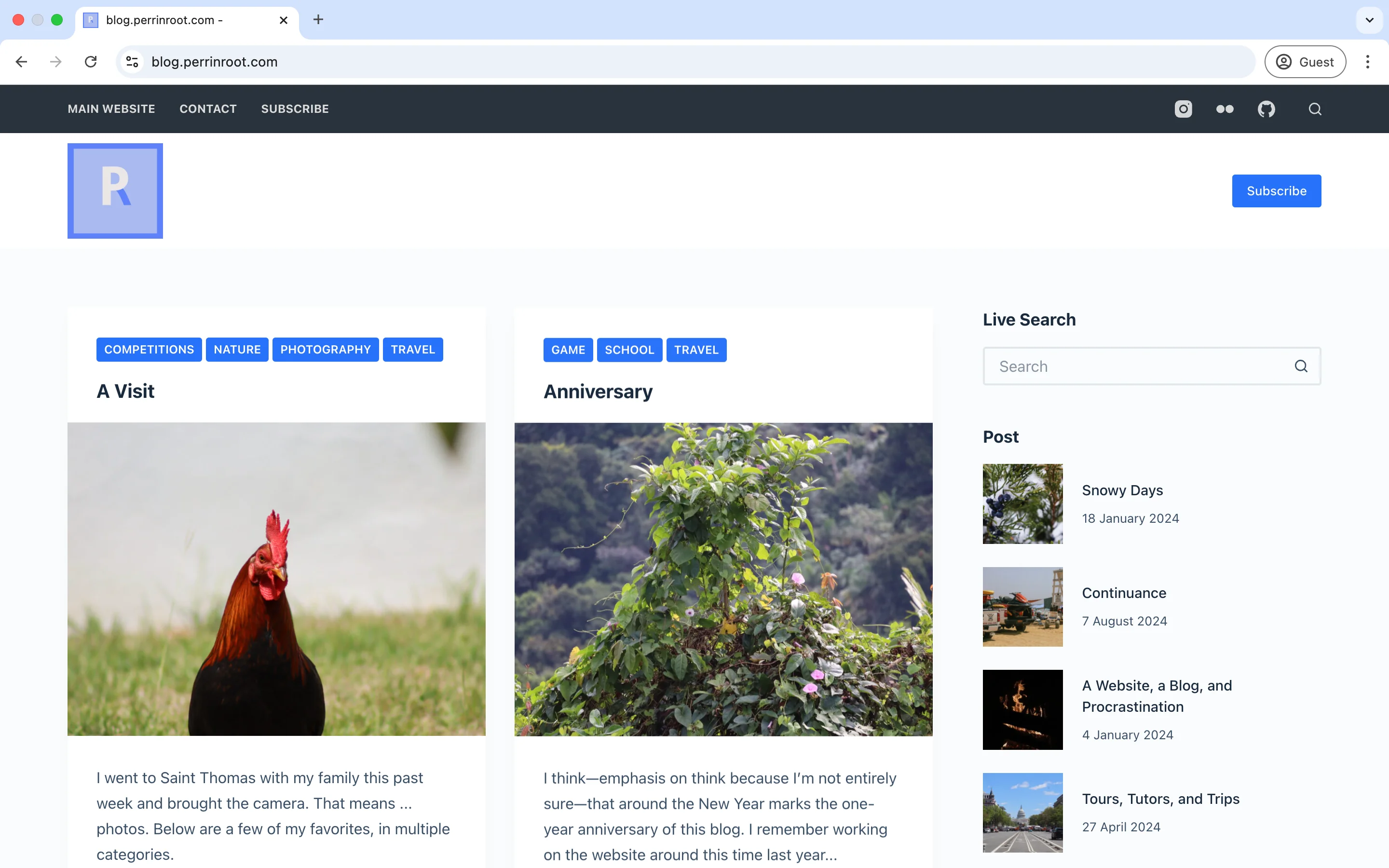 Personal Website Screenshot